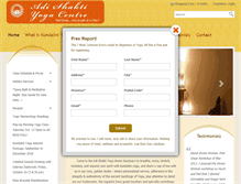 Tablet Screenshot of adishaktiyogacentre.com